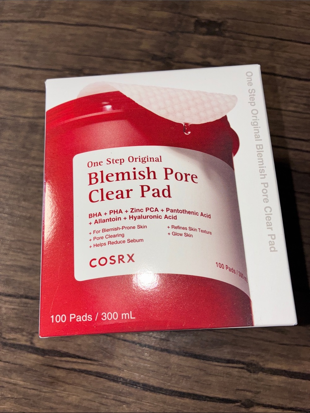 COSRX One Step Original Blemish Pore Clear Pad - White & Red Text